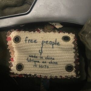 Free people army green jacket